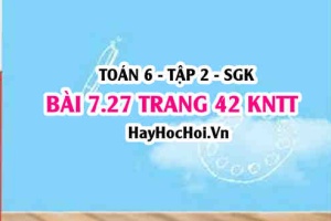 Bài 7.27 trang 42 Toán 6 Tập 2 Kết nối tri thức